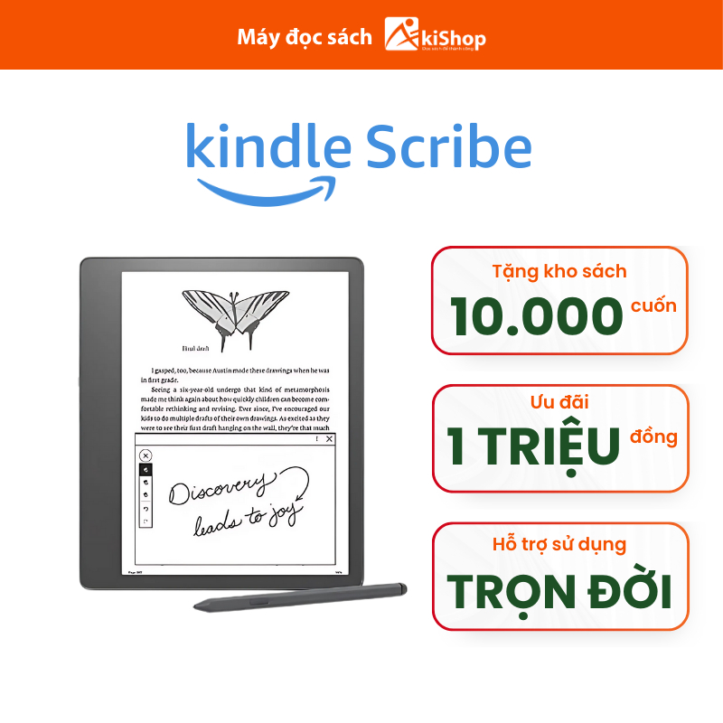 Máy đọc sách Kindle Scribe kèm bút Premium chính hãng Akishop