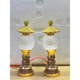 ĐÈN THỜ PHÚ QUÝ PHA LÊ 904 21CM (GIÁ SHOP BÁN 1 CẶP)