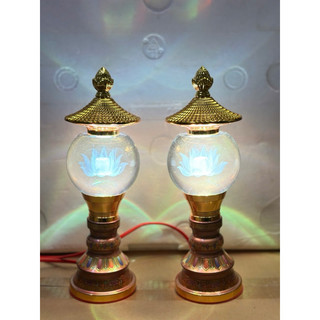 ĐÈN THỜ PHÚ QUÝ PHA LÊ 904 21CM (GIÁ SHOP BÁN 1 CẶP)