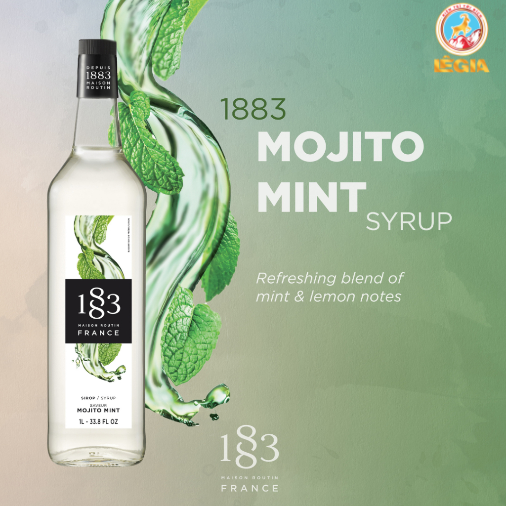(CÓ MẪU CHIẾT) SIRO/SIRUP 1883 MOJITO BẠC HÀ 1L - 1883 MOJITO MINT SIRUP