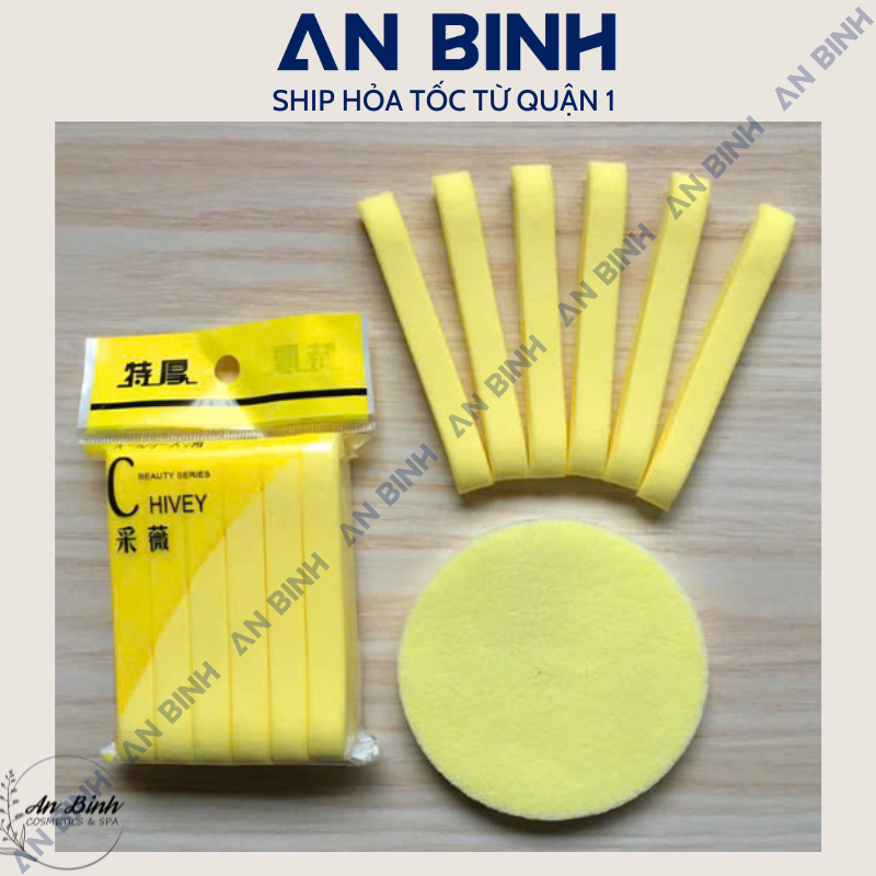 (Q1 - Hcm) Bọt Biển Rửa Mặt Chivey - Bông Tẩy Trang Chivey Dùng Tại Nhà - Bông Mịn Thấm Hút Tốt Không Xơ