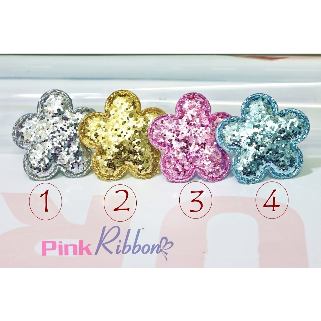 SET 2C - Hoa nhũ vảyphụ kiện thời trang, gắn lên phụ kiện tóc, làm phụ kiện nơ bờm kẹp tóc, DIY, handmade
