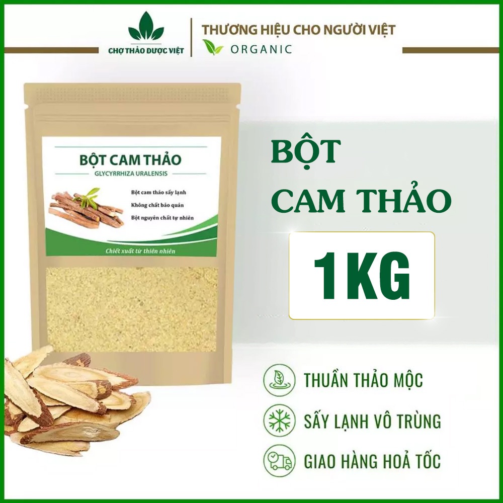 Bột cam thảo 1kg, bột đắp mặt nạ sáng da, giảm mụn, mờ thâm nám