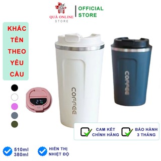  Ly giữ nhiệt Coffee Holic 510 ml hiển thị nhiệt độ khắc tên theo yêu cầu | Cốc giữ nhiệt Chính hãng 