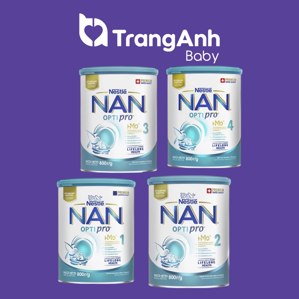 Sữa Nan Nga đủ số 1-2-3-4 800gr cho bé