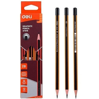 Sỉ 12 chiếc bút chì gỗ 2B đẹp sẵn Deli - SP000861