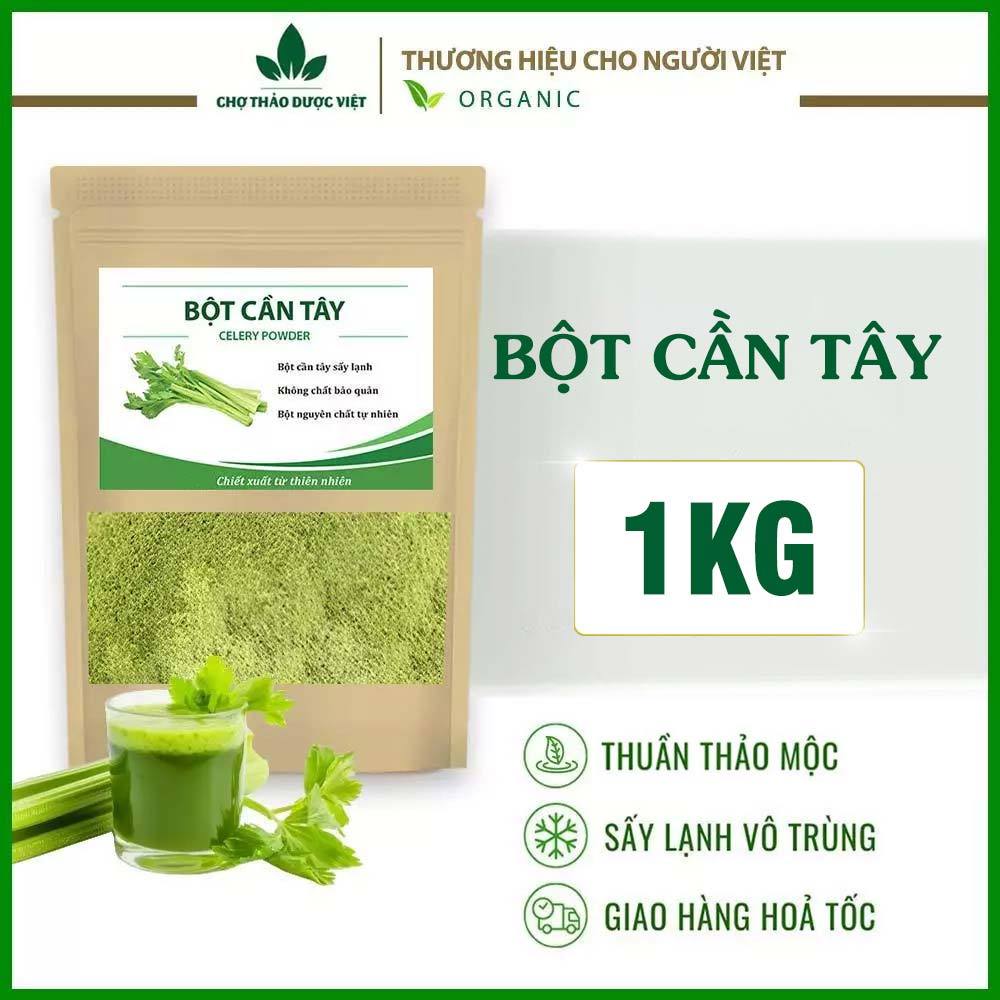 Bột cần tây sấy lạnh 1kg, nguyên chất, thơm, mịn, pha uống giúp đẹp da, detox, giảm cân