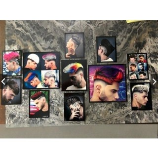 BỘ 11 TRANH SALON TÓC NAM (BARBER) SIÊU ĐẸP - Tranh dán tường Decor tiệm tóc nam, decor phòng