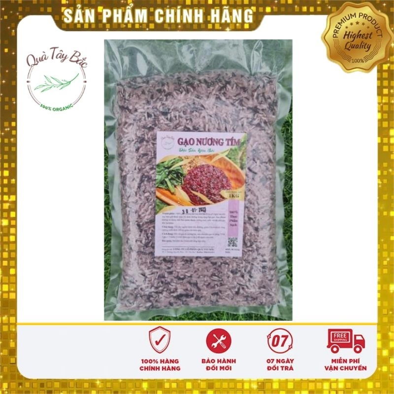 Gạo tẻ Nương Tím Loại 1 Gạo tẻ mèo H'mông Đặc Sản Tây Bắc