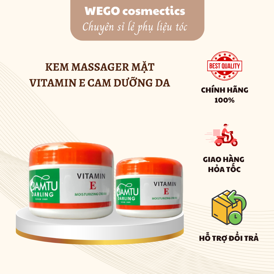 Kem massager mặt Vitamin E cam dưỡng da [Wego_Cosmectics]