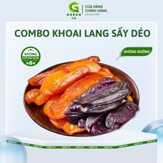 [COMBO SIÊU HỜI] Combo Khoai Lang Vàng, Khoai Lang Tím Đà Lạt Sấy Dẻo Nguyên Củ không Đường Thơm Ngon Healthy