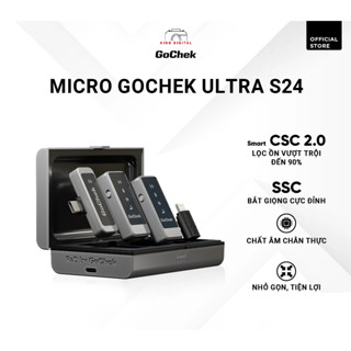  Micro thu âm không dây GoChek Ultra S24 - Bộ 2 Mic Kèm Hộp Sạc 