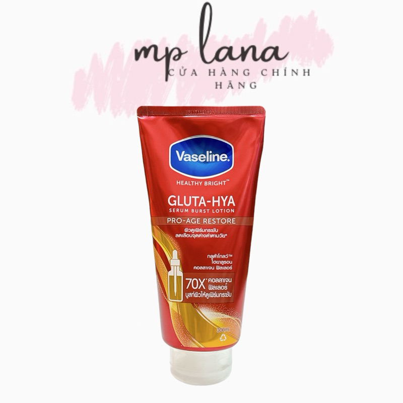 Dưỡng thể Vaseline Healthy Bright Gluta- Hya Serum Burst Lotion 10x (mẫu Thái 2021)