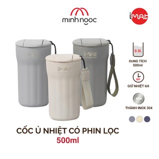 Bình Ủ giữ nhiệt inox có phin lọc iMat 500ml / 380ml / 1.2 Lít / 1.5 Lít / 2 Lít Dùng ủ, giữ nhiệt