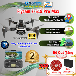 Máy Bay Drone Mini Z619 GPS Bay Về Khi Mất Sóng, Flycam Mini Pin Trâu Bay 25 Phút, Cảm Biến Tránh Vật Cản