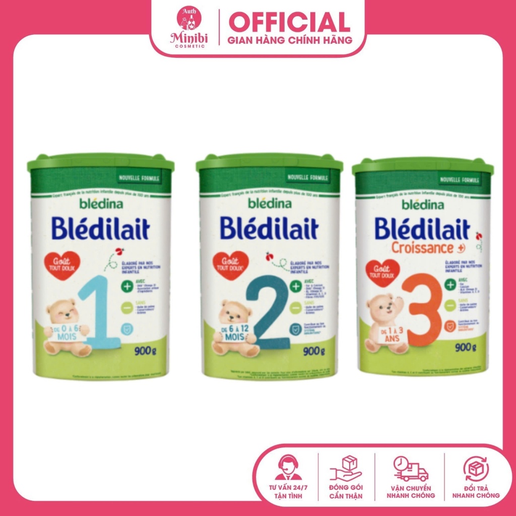 Sữa Bledilait Mẫu Mới số 1,2,3 900g