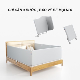 Thanh chắn giường cho bé không cần khoan, Tấm chắn em bé lắp đặt dễ dàng nhỏ gọn, Miếng chắn giường di động