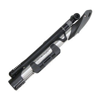 Bơm xe đạp mini gắn sườn xe giyo gm 71 áp suất 140psi/10kg, thân nhôm dây bơm dài gm 71 gm-71