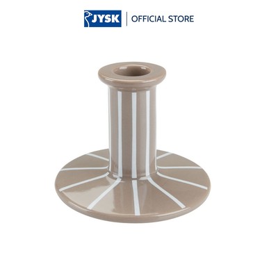 Chân nến | JYSK Mark | gốm | xám/trắng | DK10xC8cm