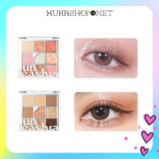 Bảng phấn mắt 9 ô màu Unleashia Glitterpedia Eye Palette trang điểm mềm mịn lâu trôi 7.6g