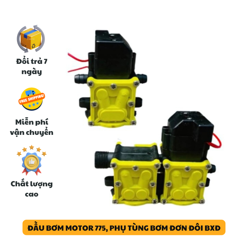 Đầu Bơm Đơn & Đôi Máy Bơm Phun Sương 12V - Đầu Bơm Thay Thế Motor 775 EARTH FUDA Sinleader