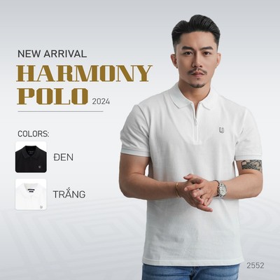 Áo Polo nam Urban chất vải COTTON dệt dày dặn,co giãn, thấm hút,thoáng khí, phối cổ khóa ZIP trẻ trung NO.2552