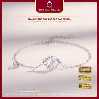 Lắc tay bạc 925 Duyson Silver đính đá mặt trăng Moonstone, vòng tay nữ ngân hà Galaxy [LTKX37]