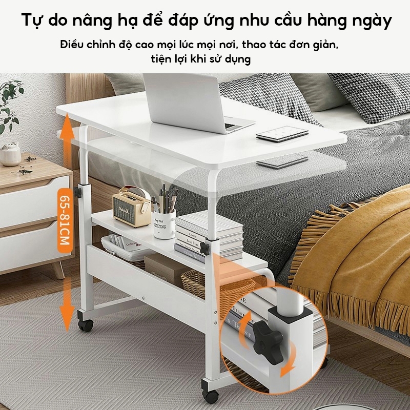 ALOVE Bàn Đầu Giường Di Động Tiết Kiệm Không Gian Có Bánh Xe Phù Hợp Phòng Ngủ Nhỏ Gọn Tiện Lợi | BigBuy360 - bigbuy360.vn