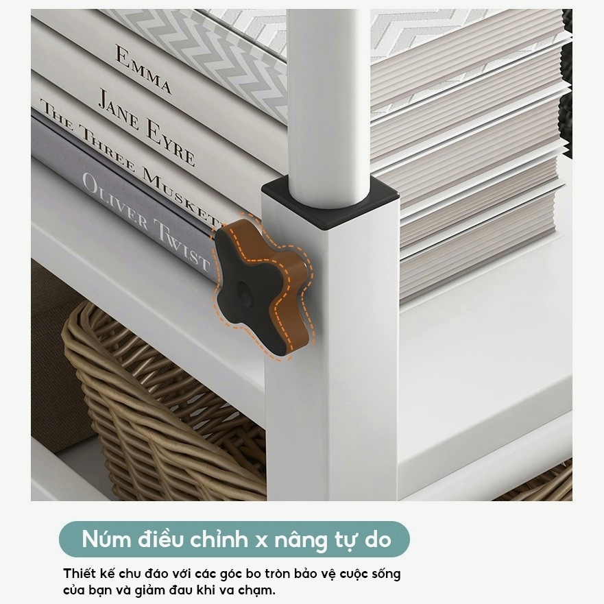 ALOVE Bàn Đầu Giường Di Động Tiết Kiệm Không Gian Có Bánh Xe Phù Hợp Phòng Ngủ Nhỏ Gọn Tiện Lợi | BigBuy360 - bigbuy360.vn