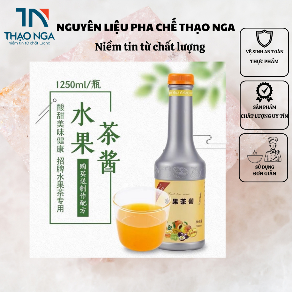 Siro nhiệt đới Binbaoli Chai 1.25kg (Nguyên liệu làm trà trái cây nhiệt đới/Trà hoa quả đặc biệt rất