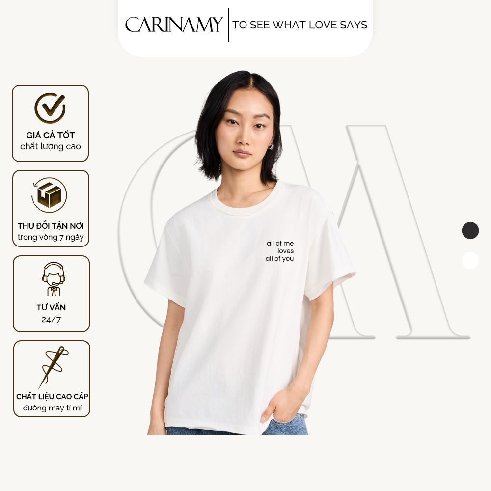 Áo thun 20/10 CARINAMY ALL OF MY HEART chất vải siêu thoáng mát