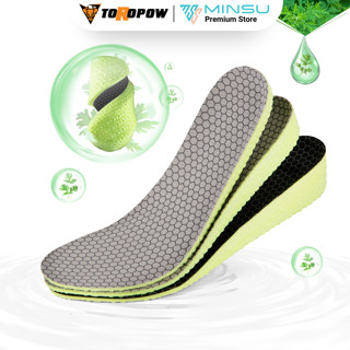 Lót giày Tăng Chiều Cao Khử Mùi Kháng khuẩn MINSU M7020 Miếng Độn Đế Nâng Chiều Cao cho Giày Thể Thao Nam Nữ