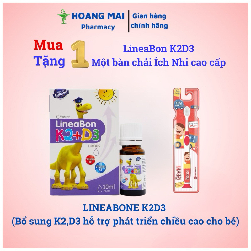 Vitamin LineaBon K2+D3 giúp bé phát triển, tăng chiều cao cho bé lineabon d3 k2