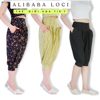 Quần Alibaba Nữ Dáng Lửng Tập Yoga, zumba, Erobic Nữ - Quần Đùi Ống Rộng Bigsize Nữ  - Loci Shop