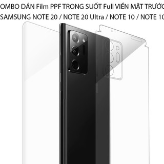 BỘ COMBO 2 Miếng Dán Film PPF SAMSUNG NOTE 20   NOTE 20 Ultra   NOTE 10   NOTE 10+   bảo vệ điện thoại tránh trầy xước 