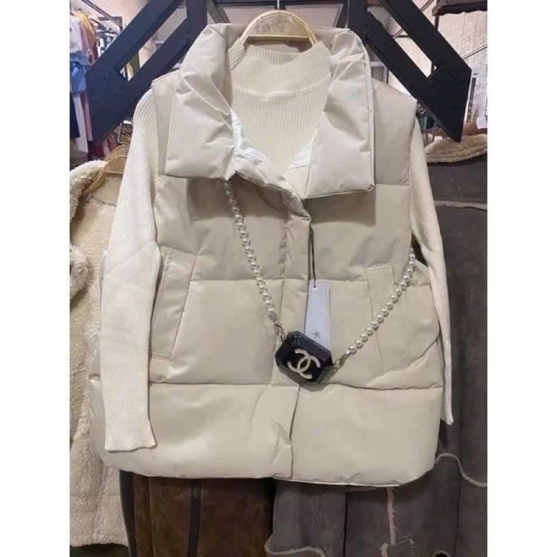 [ Hàng Loại 1] Áo phao gile nữ có túi sườn form rộng, Áo khoác phao 3 màu