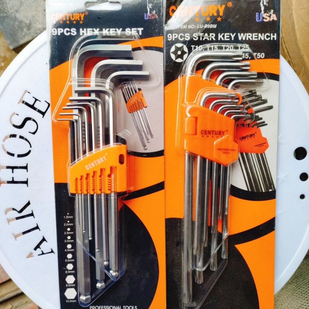 LỤC GIÁC CENTURY TRẮNG - Bộ khóa lục giác century 9 cây