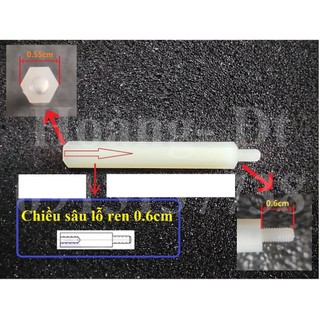 Trụ nhựa M3 đực- cái
