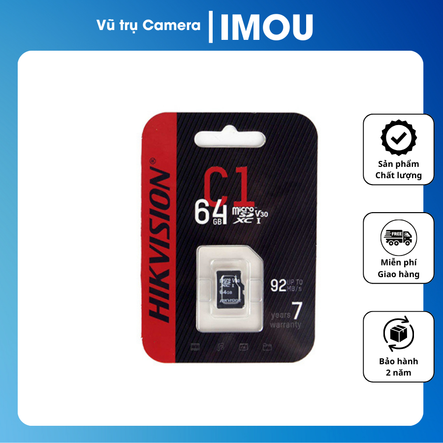 Combo 5 thẻ nhớ, 10 thẻ nhớ Hãng Hikvision 64GB Chính Hãng Có Bảo Hành