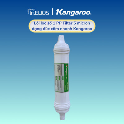 Lõi lọc thô số 1 dạng đúc cắm nhanh Kangaroo PP Filter 5 Micron Hàng Chính Hãng