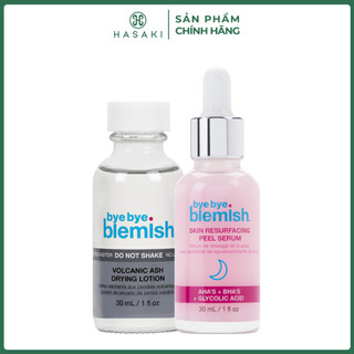Combo Bye Bye Blemish Lotion Chấm Mụn & Tinh Chất Peel Da 30ml+30ml | HASAKI SẢN PHẨM CHÍNH HÃNG