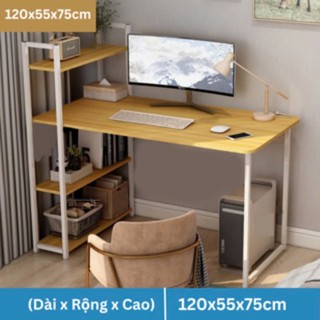  Bàn Học Bàn Làm Việc Thiết Kế Đơn Giản Đầy Đủ Phụ Kiện Bàn Khung Sắt Sơn Tĩnh Điện Gỗ MDF Dễ Lau Chùi 