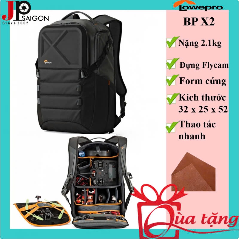 BALO ĐỰNG MÁY ẢNH LOWEPRO QUADGUARD BP X2  + QUÀ TẶNG