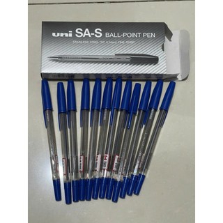 Bút bi Uni SA-S xanh - Nhật bản, bút uni SAS ngòi bút 0.7mm (1 cây)