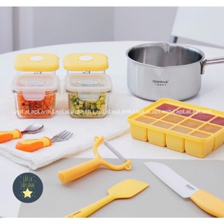 Set dao ceramic Glasslock Hàn Quốc