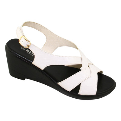 Sandal đế bằng nữ Bita's SYN.292 (Beige + Đen + Kem)