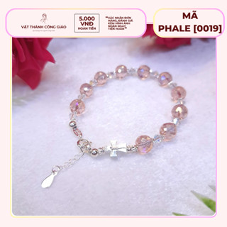 Vòng Mân Côi Pha Lê Hồng Mix Kết Hợp Bạc/ Quà Tặng Ý Nghĩa Công Giáo