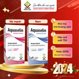 Aquaselin Lăn Khử Mùi Chuyên biệt Nam, Nữ Khử Mùi, Giảm Mồ Hôi Đến 72H, Không Thâm Nách 50ml