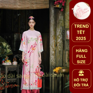 Áo dài nữ cách tân suông Xuân Chỉ Xéo Xọ thiết kế may sẵn áo dài saam cover 1:1 Tết 2024