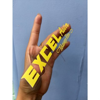 Tem in UV, EXCEL Asia nền trong suốt. Decal chống nước, không bay màu. Sticker cao cấp